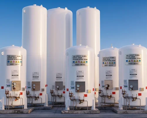 CO₂ bulk sized in tons rather than gallons, typical inventory runs 6, 14, 30, and 50-ton vertical units (1)